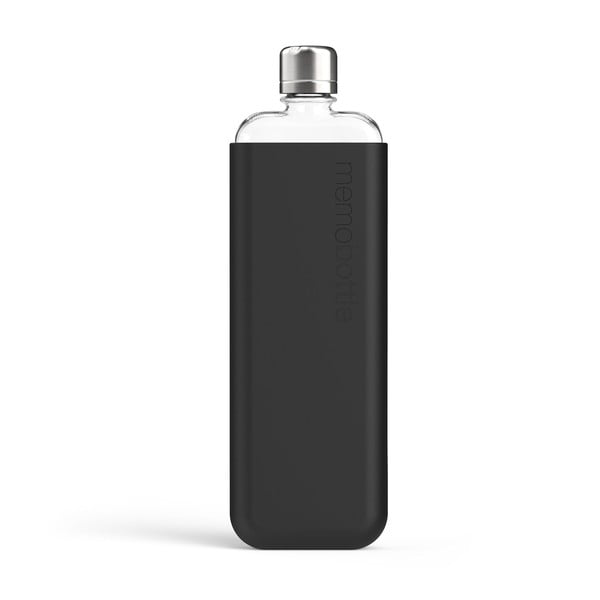 Черен силиконов ръкав за бутилка SLIM Sleeve Slim - Memobottle-image-2
