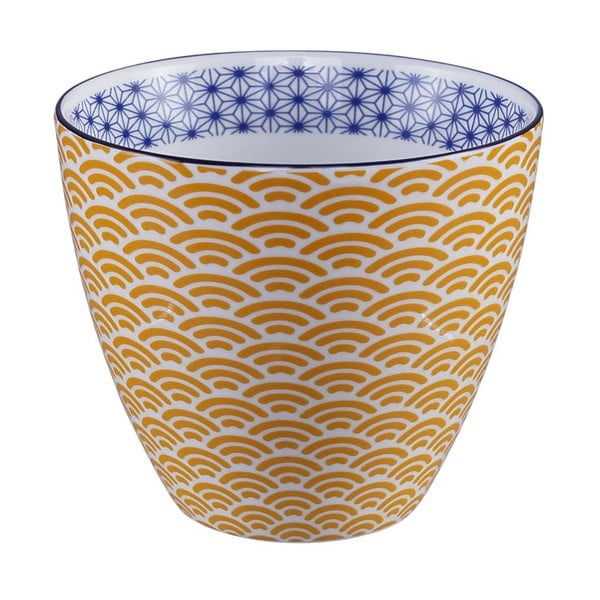 Жълто-бяла чаша за чай Star/Wave, 350 ml - Tokyo Design Studio