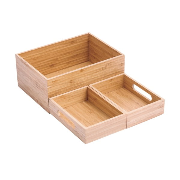 Бамбуков органайзер за козметика в естествен цвят Isalys – MSV-image-2