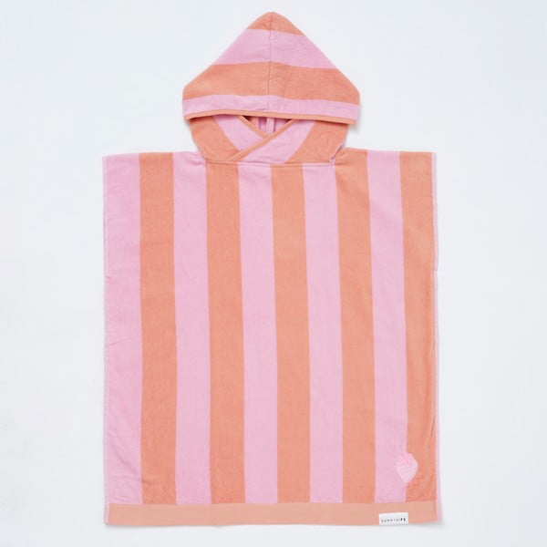 Оранжево-розова памучна бебешка кърпа 70x70 cm Terry - Sunnylife