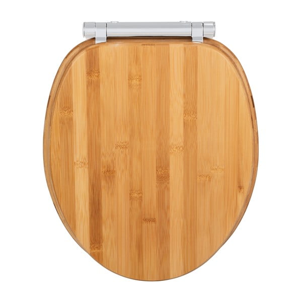 Дървена тоалетна седалка с лесно затваряне Бамбук, 35 x 41 cm - Wenko