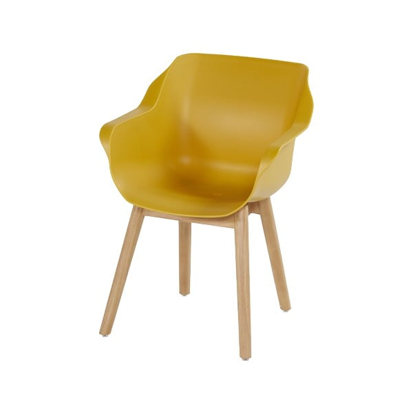 Жълти пластмасови градински столове в комплект от 2 броя Sophie Teak - Hartman