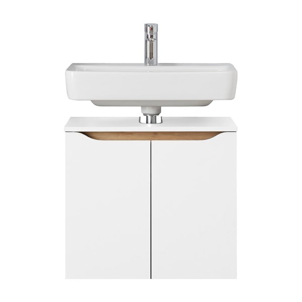 Бял нисък висящ шкаф без мивка 60x53 cm Комплект 857 - Pelipal
