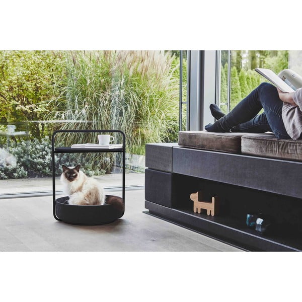 Кръгла странична масичка ø 50 cm Tavolino Black – MiaCara-image-2