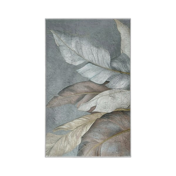 Зелено-сив килим подходящ за пране 160x230 cm Dusty Leaves – Mila Home