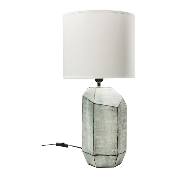Šedá stolní lampa s bílým stínítkem Kare Design Diamond