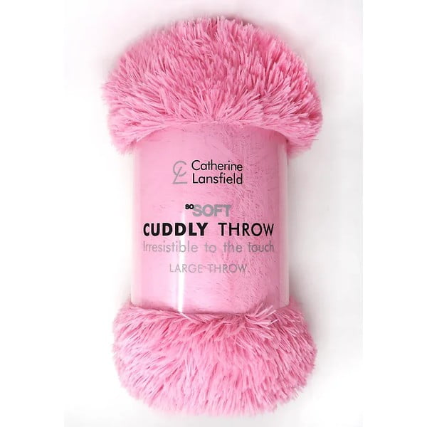 Розово одеяло от микроплюш 150x200 cm Cuddly – Catherine Lansfield-image-2
