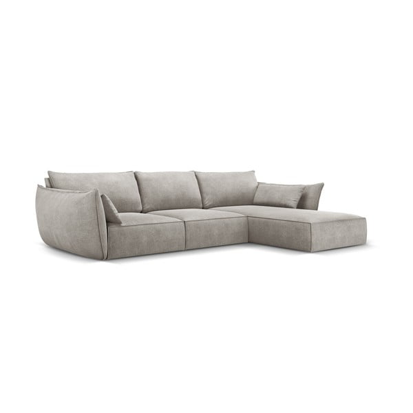Светлосив ъглов диван (десен ъгъл) Vanda - Mazzini Sofas-image-2