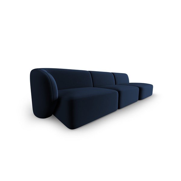 Син кадифен диван с ляв ъгъл 311 cm Paolo – Milo Casa-image-2