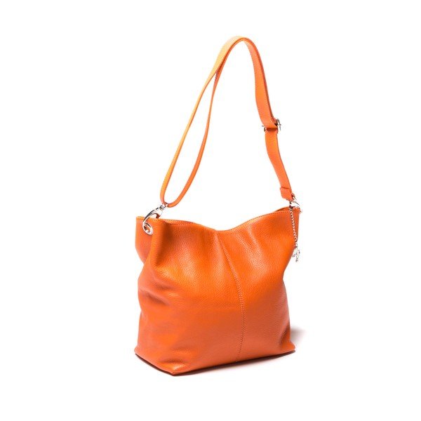 Oranžová kožená kabelka Luisa Vannini Gilliana-image-1