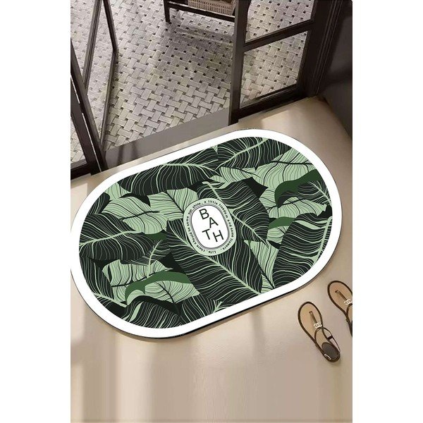 Зелен килим за баня 60x100 cm Aleas – Foutastic-image-1