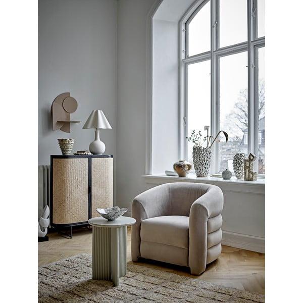 Кремава настолна лампа с текстилен абажур (височина 60 cm) Heide – Bloomingville-image-4