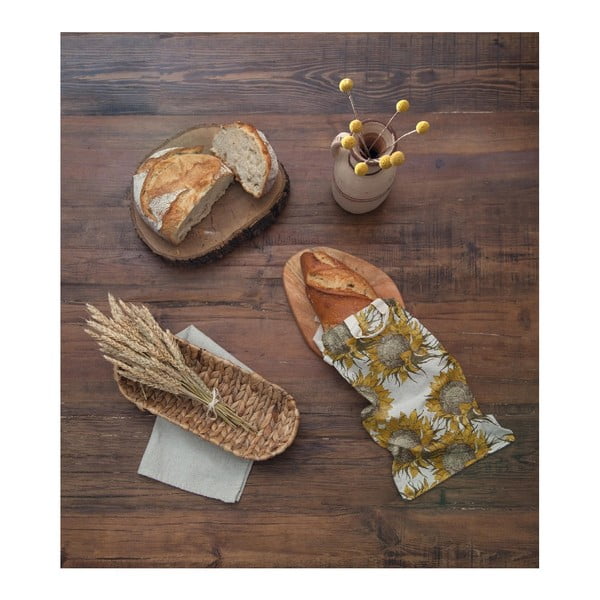 Торба за хляб с ленена чанта Слънчоглед, височина 42 cm - Really Nice Things-image-1