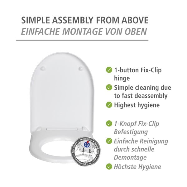 Тоалетна седалка с автоматично затваряне Sindia - Wenko-image-3