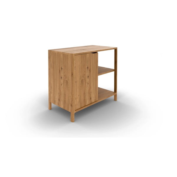 Шкафче от масивен дъб в естествен цвят 95x80 cm Twig – The Beds-image-2