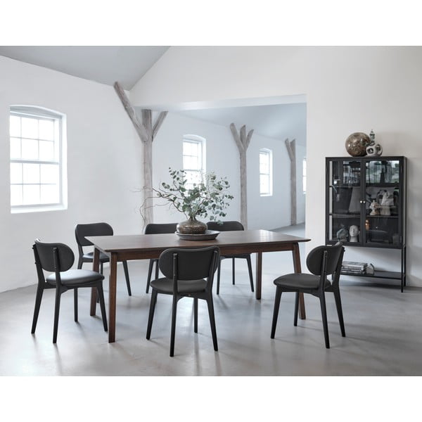 Сгъваема маса за хранене с дъбов плот 95x190 cm Baro - Unique Furniture-image-1