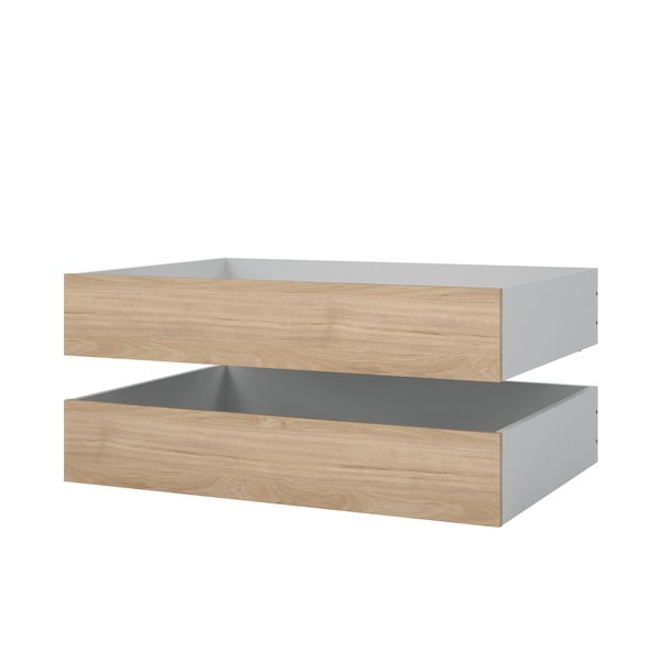 Чекмеджета за под леглото в комплект от 2 бр. в естествен цвят 90x190/140x190 cm Naia – Tvilum-image-3