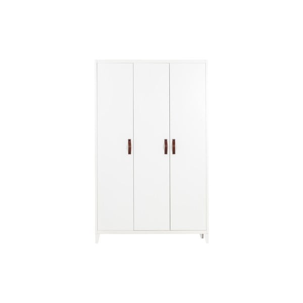 Bílá šatní skříň WOOOD Brock, šířka 120 cm