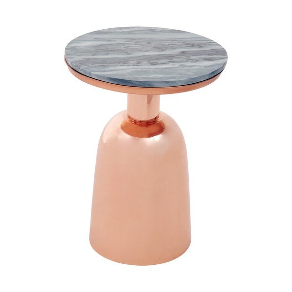 Кръгла странична масичка с мраморна плоча ø 48 cm Amira – Premier Housewares