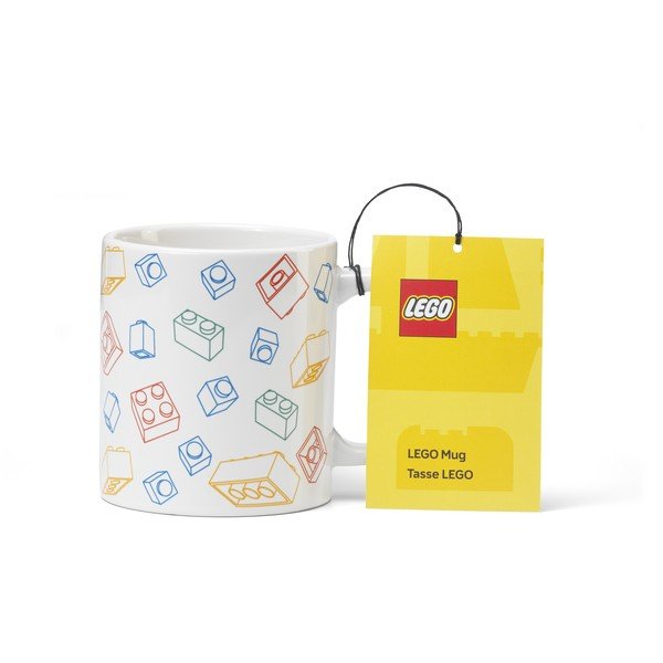 Бяла керамична детска чаша 300 ml Bricks – LEGO®-image-1