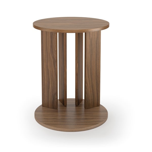 Кръгла масичка за кафе с плот от орех ø 50 cm Nora - TemaHome-image-3