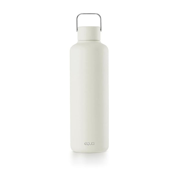 Бяла бутилка за пътуване от неръждаема стомана 1 л Timeless - Equa