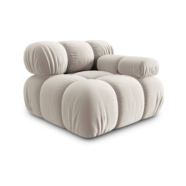 Бежов кадифен модул за диван (десен ъгъл) Bellis – Micadoni -image-3