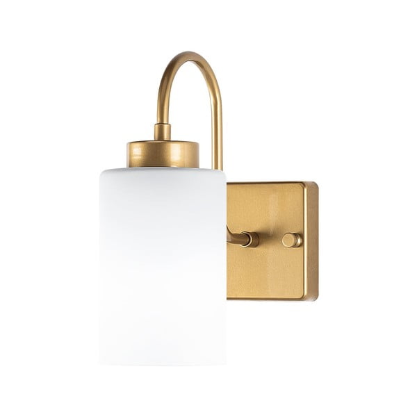 Стенна лампа в бял и златист цвят ø 10 cm Duzsuz – Opviq lights