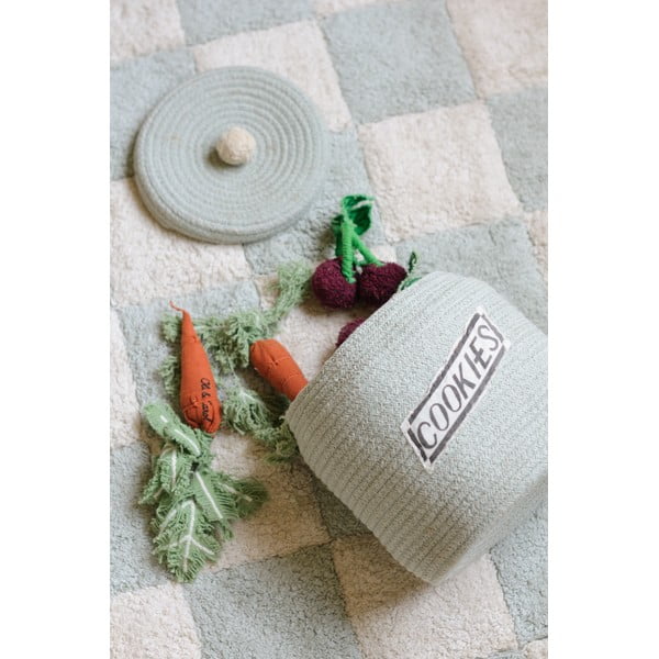 Светлосиня текстилна детска кошница за играчки ø 20x26 cm Cookie Jar – Lorena Canals-image-1