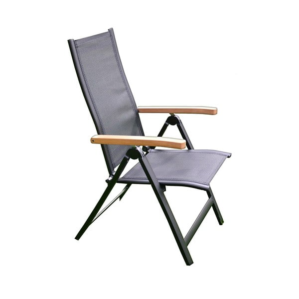 Сив метален градински стол Angela - Rojaplast