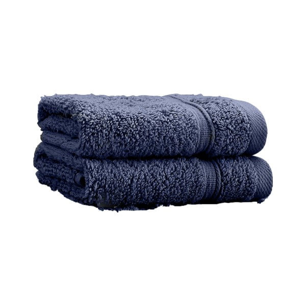 Тъмносини памучни кърпи в комплект от 2 бр. от тери 30x30 cm Zero Twist – Catherine Lansfield