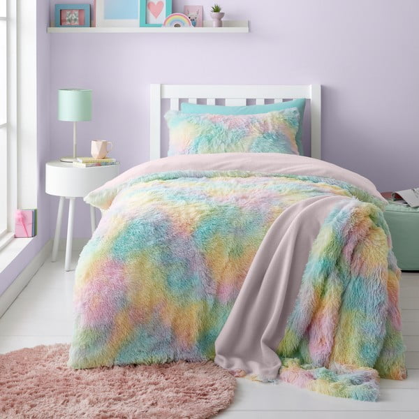 Бебешко одеяло от микроплюш 130x170 cm Rainbow Cuddly – Catherine Lansfield-image-2
