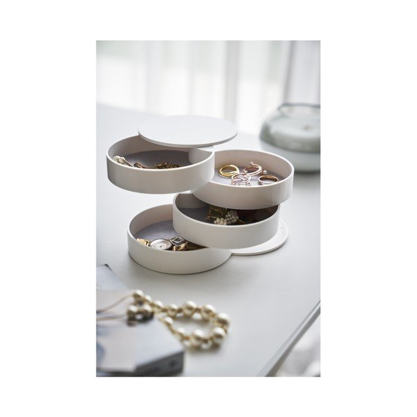 Бяла кутийка за бижута, ⌀ 10 cm Tower - YAMAZAKI-image-1