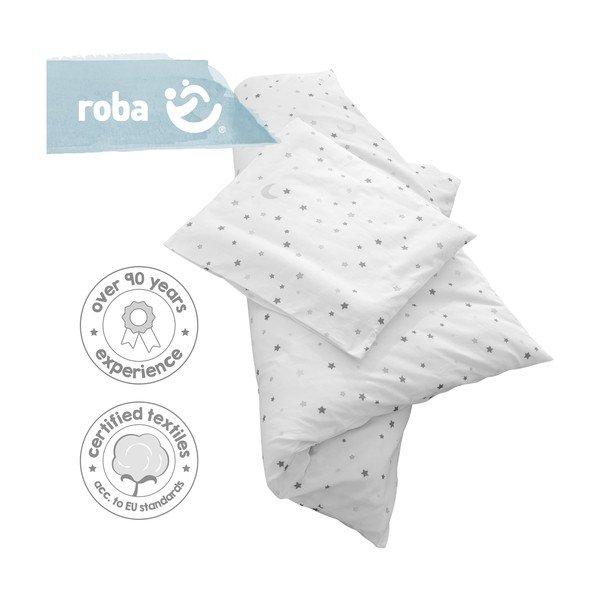 Бяло памучно детско спално бельо за детско креватче 80x80 cm Sternenzauber – Roba-image-2