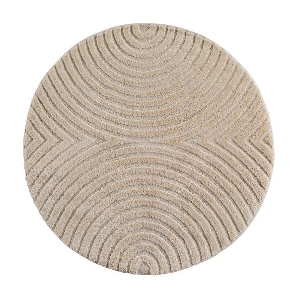 Бежов кръгъл килим със смес от юта ø 200 cm Art 1122 – Ayyildiz Carpets
