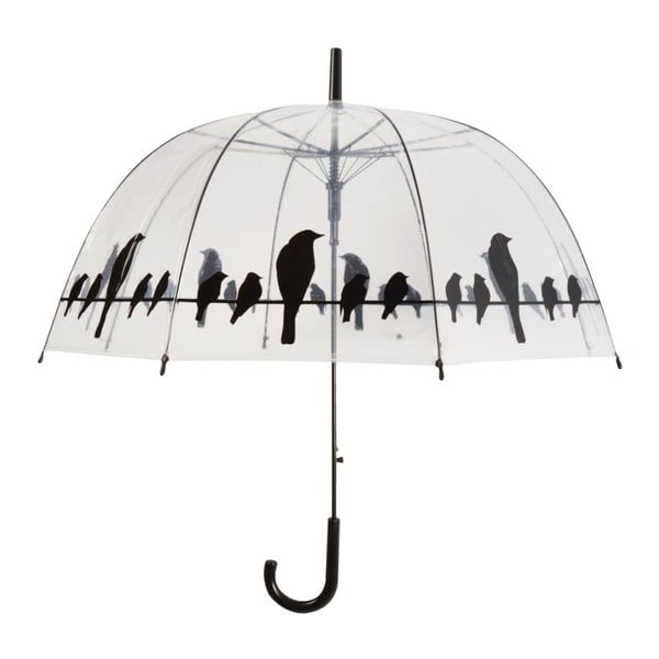 Transparentní větruodolný holový deštník Ambiance Birds, ⌀ 83 cm