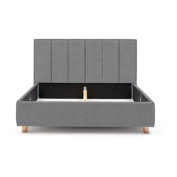 Синьо-сиво двойно легло с решетка и място за съхранение , 180 x 200 cm Wega - ProSpánek-image-3