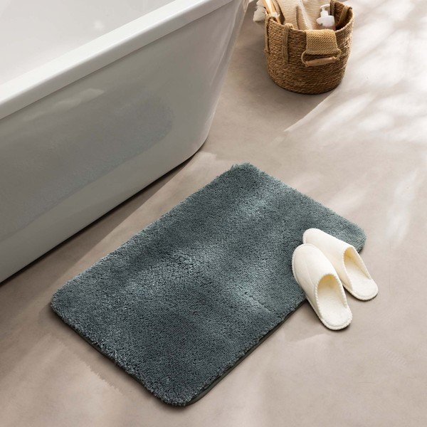Сиво-зелен килим за баня 50x80 cm Mael – douceur d'intérieur-image-1