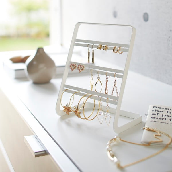 Бяла стойка за бижута Клон Tower - YAMAZAKI-image-2