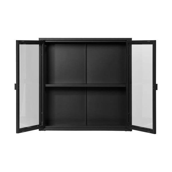 Черна метална висяща витрина 80x80 cm Brisbane – House Nordic-image-3