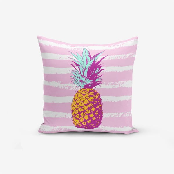 Калъфка за възглавница от памучна смес Colorful Pineapple, 45 x 45 cm - Minimalist Cushion Covers