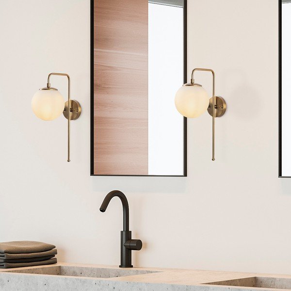 Бяла/в месингов цвят стенна лампа Viran – Opviq lights-image-2