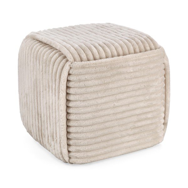 Бежова табуретка Cube – Bizzotto