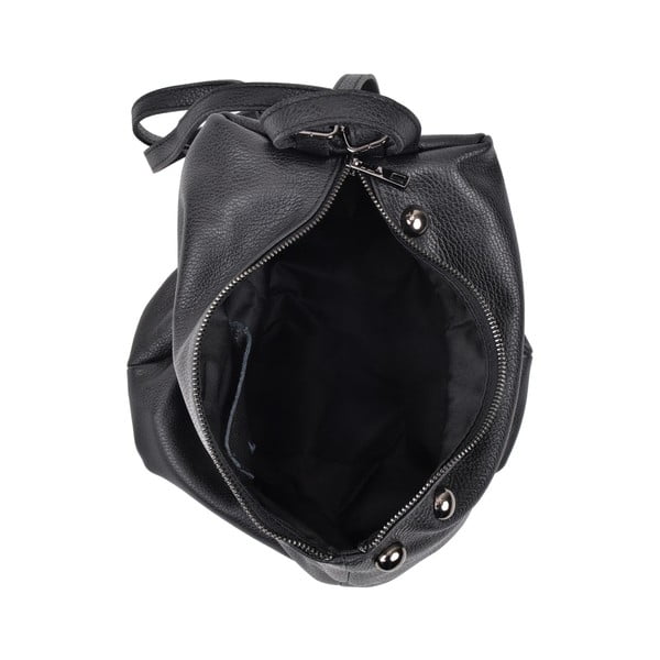 Черна кожена раница Mell - Luisa Vannini-image-3