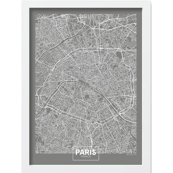 Плакат в рамка 40x55 cm Paris - Wallity