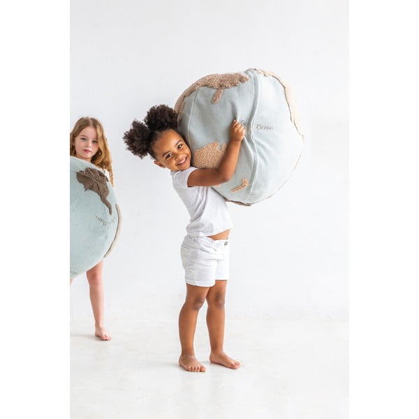 Син/бежов детски пуф World Map – Lorena Canals-image-4