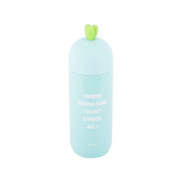 Светлозелена термобутилка от неръждаема стомана Cute Carrot, 280 ml - Tantitoni