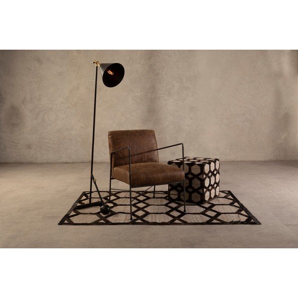 Кафяво кожено кресло Hoxton – Premier Housewares-image-1