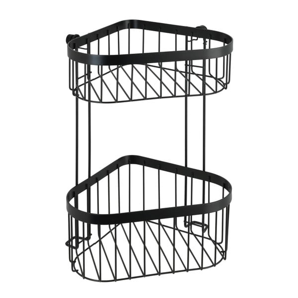 Черен стенен двуетажен ъглов кош Wenko Classic Plus-image-2