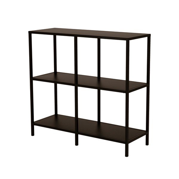 Черна метална етажерка, широчина 100 cm Lite - Canett-image-2